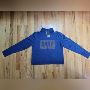 DKNY Jean's blue turtleneck sweater size large